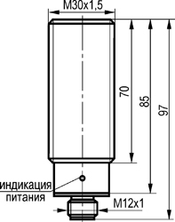 Габариты ISA1B AC81A-32P-10-PS4